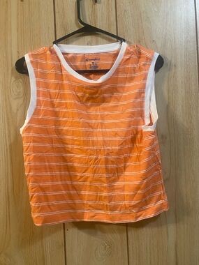 Champion Orange & White Striped Tank Top